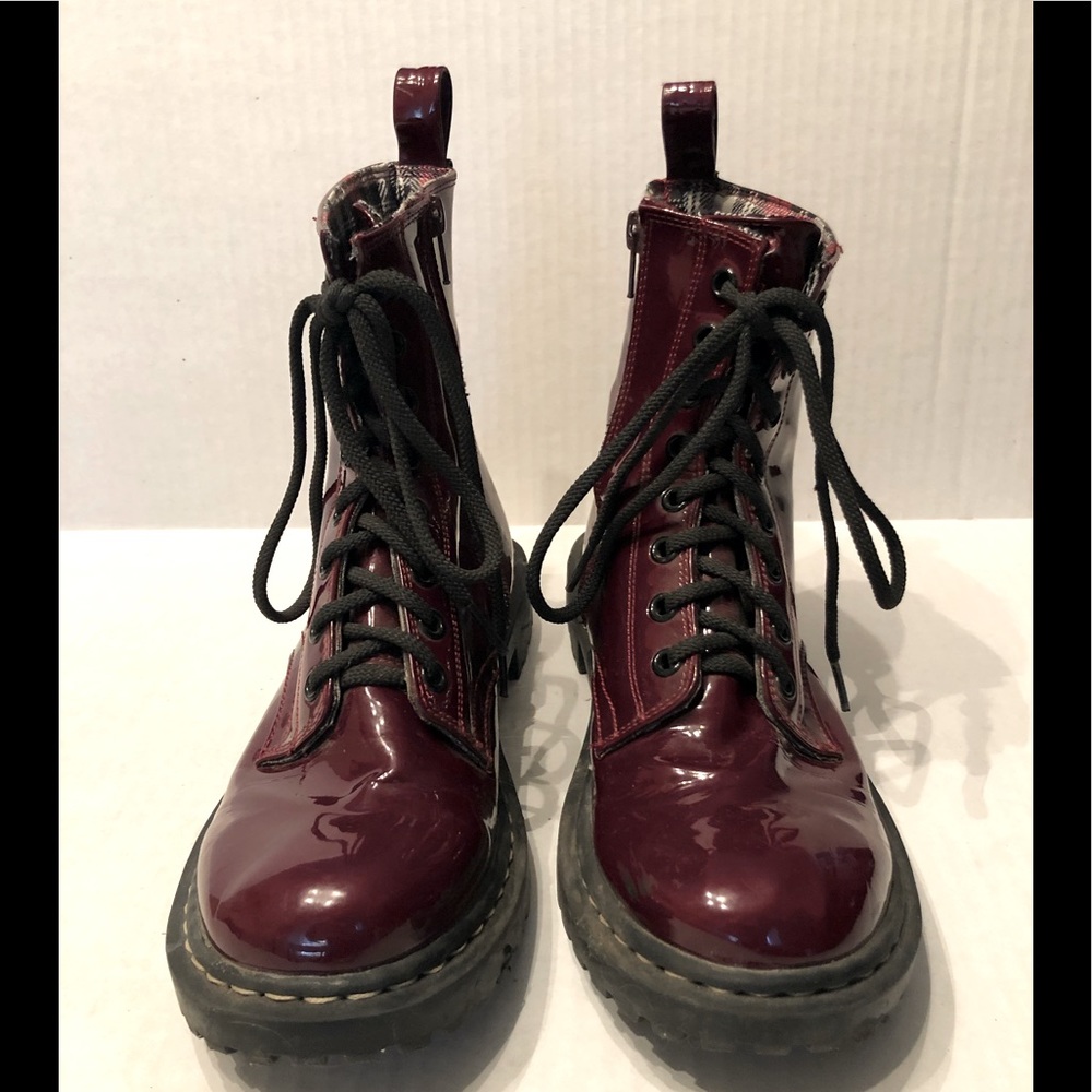 Xhilaration Kaliey Patent Boot Deep Red
